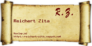 Reichert Zita névjegykártya